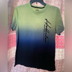 Junior boys size M Hollister ombré yellow and blue.